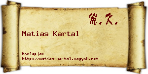 Matias Kartal névjegykártya